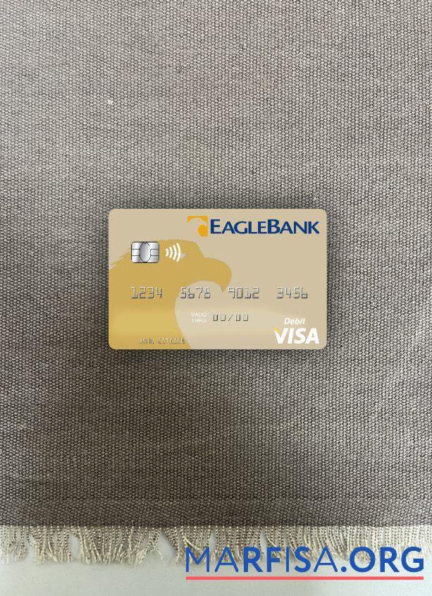 Blank Nauru Eagle Bank Inc visa debit card photolook front example